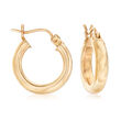 C. 1980 Vintage 5.60 ct. t.w. Amethyst Removable Heart Hoop Earrings in 14kt Yellow Gold