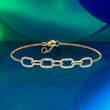 .20 ct. t.w. Diamond Paper Clip Link Bracelet in 18kt Yellow Gold