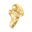 Italian 14kt Yellow Gold Asymmetrical Heart Ring