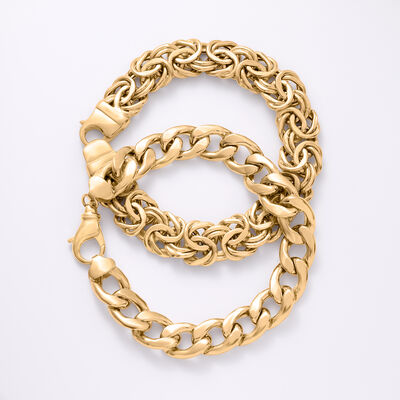 10kt Yellow Gold Byzantine Bracelet