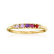 .20 ct. t.w. Multi-Gemstone Ring in 14kt Yellow Gold
