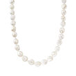 10-11mm Cultured Semi-Baroque Pearl Necklace in Sterling Silver