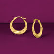 14kt Yellow Gold Twisted Hoop Earrings