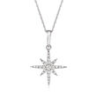 .25 ct. t.w. Diamond Star Pendant Necklace in 14kt White Gold