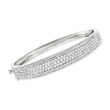 3.00 ct. t.w. Pave Diamond Bangle Bracelet in Sterling Silver