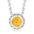 Andrea Candela &quot;Rioja&quot; 1.60 Carat Round Citrine Necklace in Sterling Silver