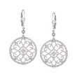 .20 ct. t.w. Diamond Circle Openwork Drop Earrings in Sterling Silver