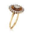 C. 1970 Vintage 1.00 ct. t.w. Diamond Halo Ring in 18kt Yellow Gold