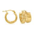 Italian 18kt Yellow Gold Huggie Hoop Earrings