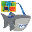 Shark-Themed Personalized Hooded Towel and 5-pc. Beach Tote Set