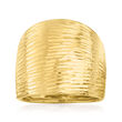 Italian 14kt Yellow Gold Diamond-Cut Dome Ring
