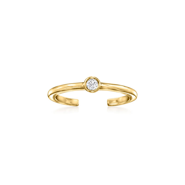 Diamond-Accented Toe Ring in 14kt Yellow Gold