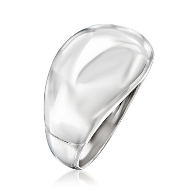 Italian Sterling Silver Rectangular Dome Ring
