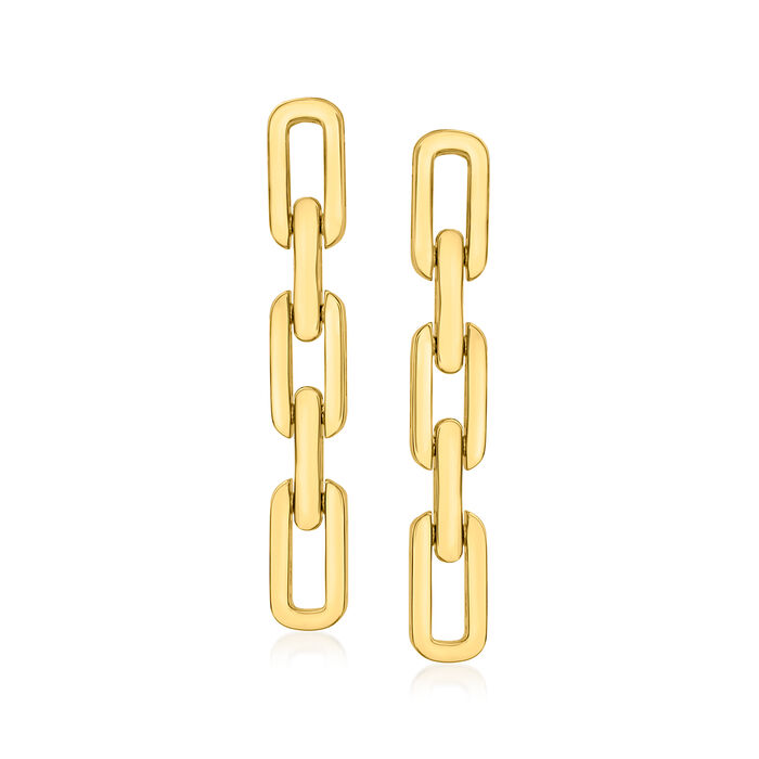 Roberto Coin &quot;Navarra&quot; 18kt Yellow Gold Three-Link Drop Earrings