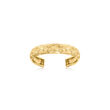 14kt Yellow Gold Diamond-Cut Adjustable Toe Ring