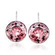 Swarovski Crystal &quot;Bella&quot; Light Rose Crystal Drop Earrings in Silvertone