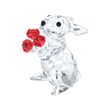 Swarovski Crystal &quot;Rabbit With Roses&quot; Clear and Red Crystal Figurine