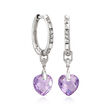 Interchangeable Jewelry Set: 8.50 ct. t.w. Multi-Gemstone Hoop Drop Earrings in Sterling Silver