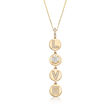 .56 ct. t.w. Diamond &quot;Love&quot; Circle Disc Pendant Necklace in 14kt Yellow Gold