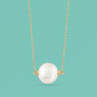 11mm Cultured Pearl Necklace in 14kt Yellow Gold