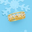 1.00 ct. t.w. Diamond Open-Space Flower Ring in 14kt Yellow Gold