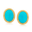 Turquoise Earrings in 14kt Yellow Gold