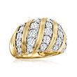 2.00 ct. t.w. Diamond Striped Ring in 14kt Yellow Gold