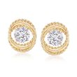 14kt Yellow Gold Twisted Circle Earring Jackets