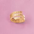 Italian 14kt Yellow Gold Ribbed Coil Ring