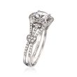 Simon G. .39 ct. t.w. Diamond Engagement Ring Setting in 18kt White Gold