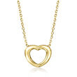 Italian 18kt Yellow Gold Heart Necklace
