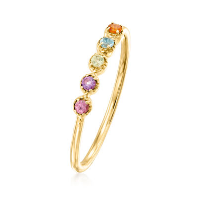 .17 ct. t.w. Multi-Gemstone Ring in 14kt Yellow Gold