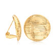 Italian Round Clip-On Earrings in 18kt Yellow Gold