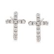 .20 ct. t.w. Diamond Cross Earrings in 14kt White Gold