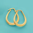 Italian 18kt Yellow Gold Hoop Earrings