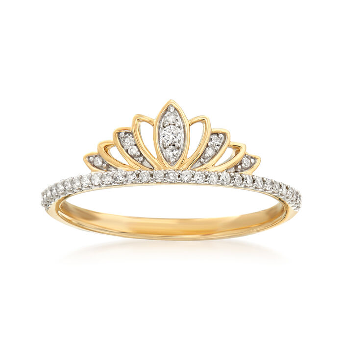 .15 ct. t.w. Diamond Tiara Ring in 14kt Yellow Gold