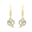 .15 ct. t.w. Diamond Angel Drop Earrings in 18kt Gold Over Sterling