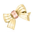 C. 1940 Vintage 14kt Two-Tone Gold Bow Pin