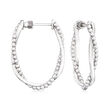 Gabriel Designs Sterling Silver Twisted Oval Hoop Earrings