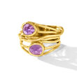 1.30 ct. t.w. Amethyst Highway Ring in 18kt Gold Over Sterling