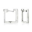 Roberto Coin .19 ct. t.w. Diamond Square Hoop Earrings in 18kt White Gold