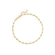Italian 18kt Yellow Gold Over Sterling Silver Bead Station Anklet