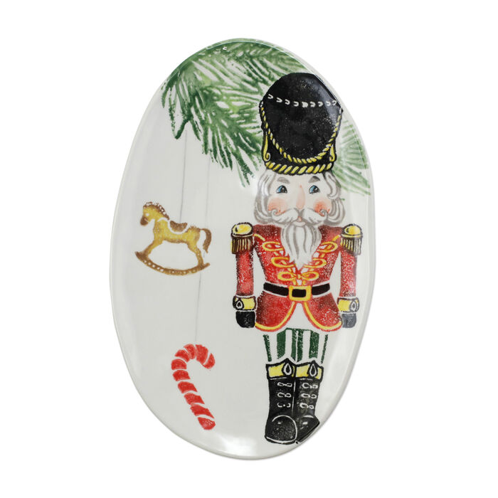 Vietri &quot;Nutcrackers&quot; Small Oval Platter from Italy