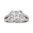 C. 2000 Vintage 1.55 ct. t.w. Diamond Ring in 14kt White Gold