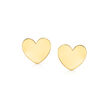 14kt Yellow Gold Heart Earrings