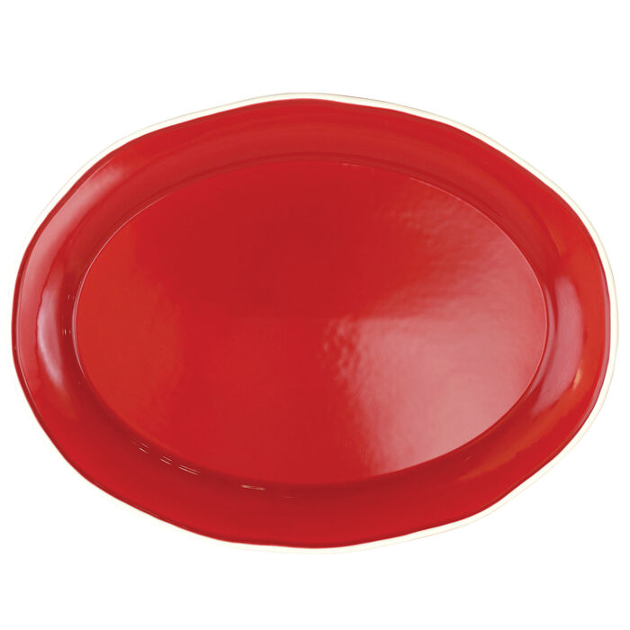 Vietri &quot;Chroma&quot; Red Oval Platter
