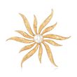 C. 1970 Vintage 7mm Cultured Pearl Floral Sun Pin in 14kt Yellow Gold