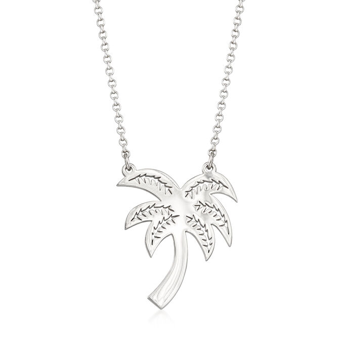 Sterling Silver Palm Tree Necklace
