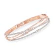 1.51 ct. t.w. Diamond Crossover Bangle in 18kt Rose Gold
