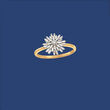 .22 ct. t.w. Baguette Diamond Starburst Ring in 14kt Yellow Gold